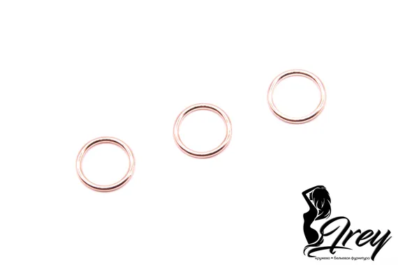 Кольцо Arta-F, 15 мм, металл, розовое золото