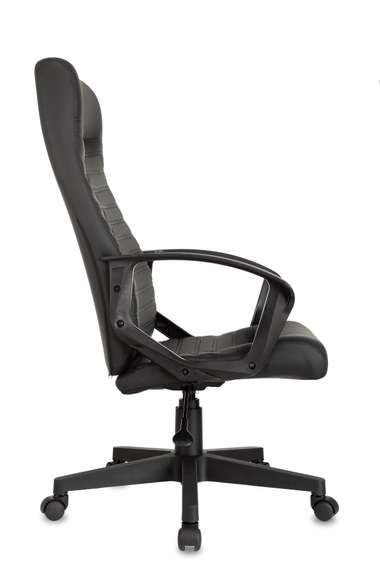 Кресло руководителя Бюрократ CH-480LT черный эко.кожа крестов. пластик