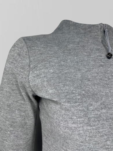 Костюм LJHY 25027 однотонный из лонгслива на молнии и широких штанов