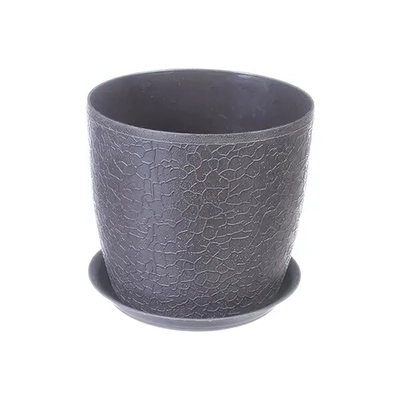 Кашпо ВЕРОНА D180мм 3л с подставкой Графитовый 0,161,18х0,18м