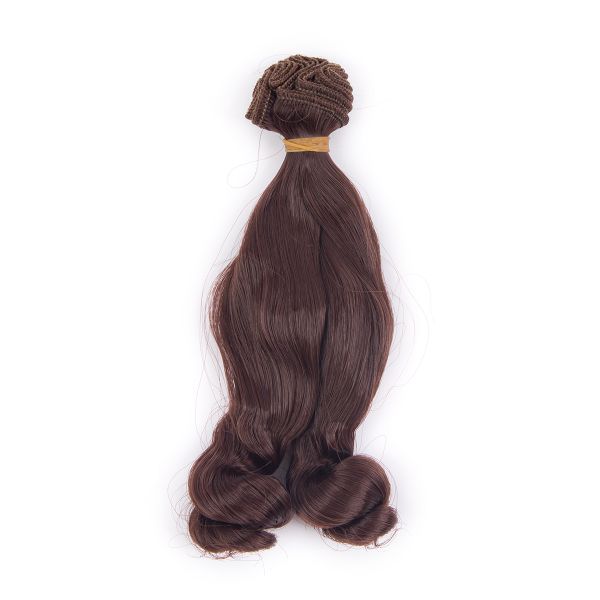 Трессы для кукол 15 см, 100 см, 23 г, 15 каштановый, HobbyBe HAR-12