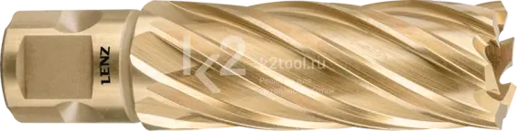 Корончатое сверло LENZ из быстрорежущей стали 40×55 мм, артикул LZHM-040