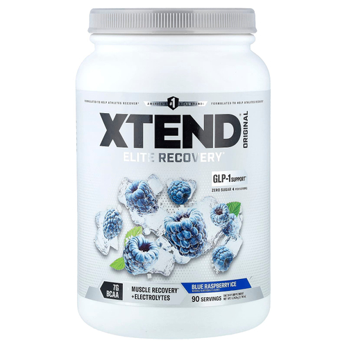 XTEND, 7 г BCAA, со вкусом голубой малины, 1242 кг (2,74 фунта)