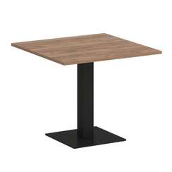 First Стол квадратный KSPRG-2 Дуб Табак/Металл Черный 900*900*750