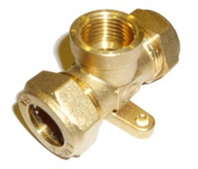 T/S (W) 15*1/2"*15, тройник с креплением труба-вн.резьба-труба