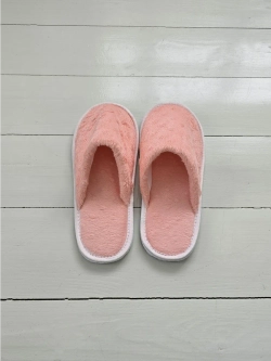 Тапочки велсофт закрытые нежно-розовые