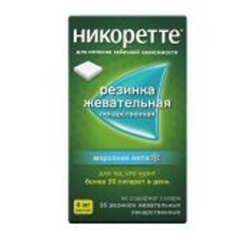 Никоретте морозная мята резинка жев. 4мг №30