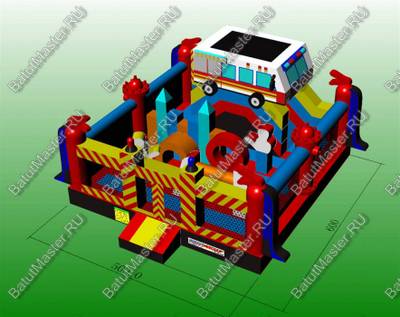 Надувной батут "Пожарная площадка" 6*5*4 м