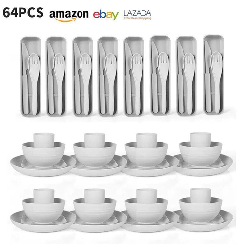 Туристический набор посуды / 64 предмета