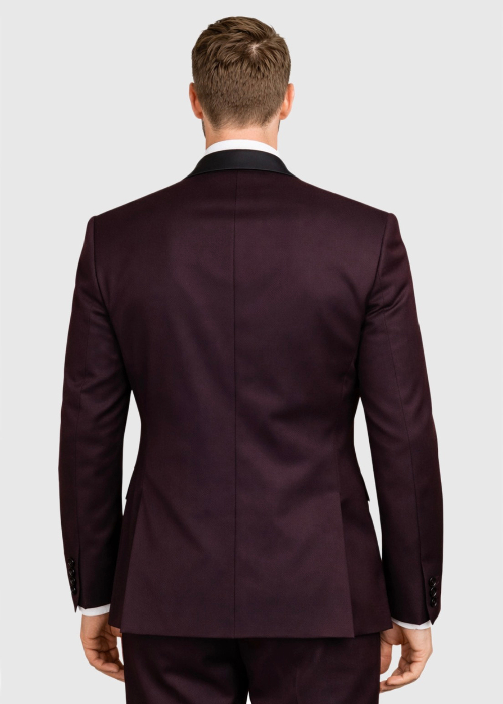 Мужской костюм смокинг (бордовый) А90