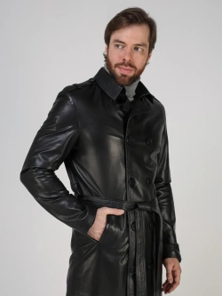 Плащ кожаный из натуральной кожи тренч