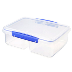 Контейнер двойной 2л Sistema Klip It синий