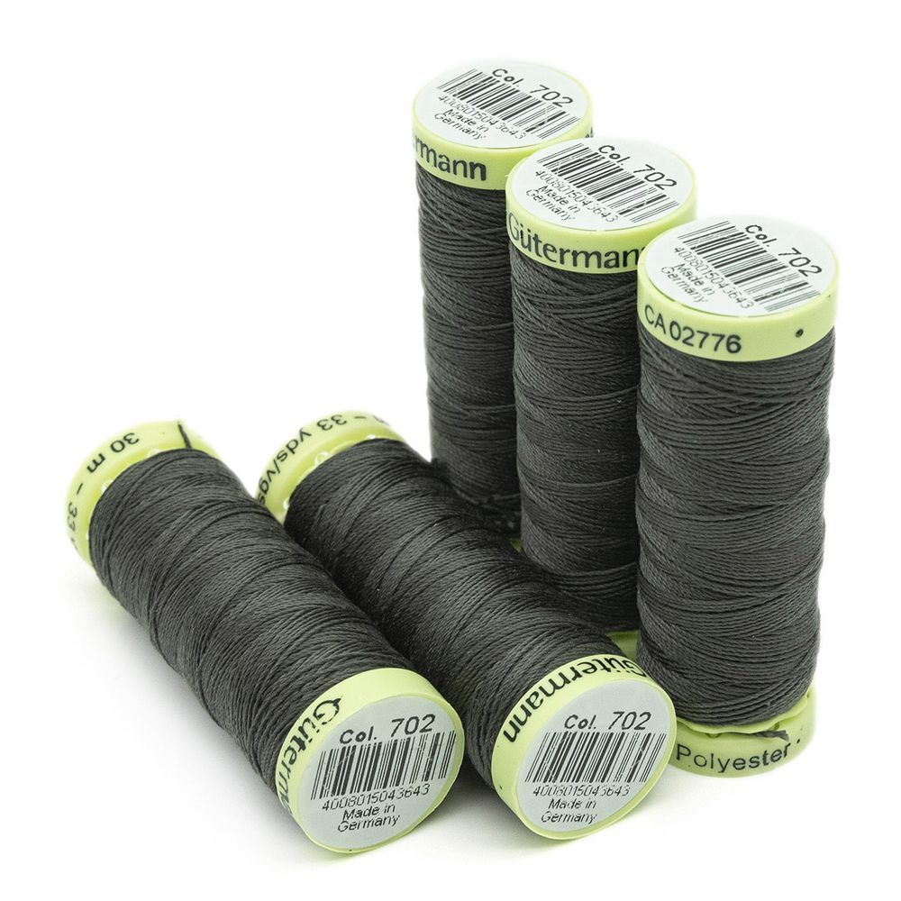 Нитки отделочные Gutermann Top Stitch 30 (30 метров), 5 кат. | 702 мышино-серый
