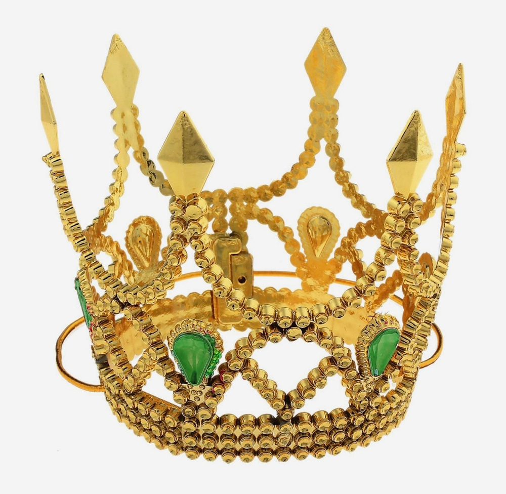 Корона на голову для девочки «Принцессы», на веревочке, золото