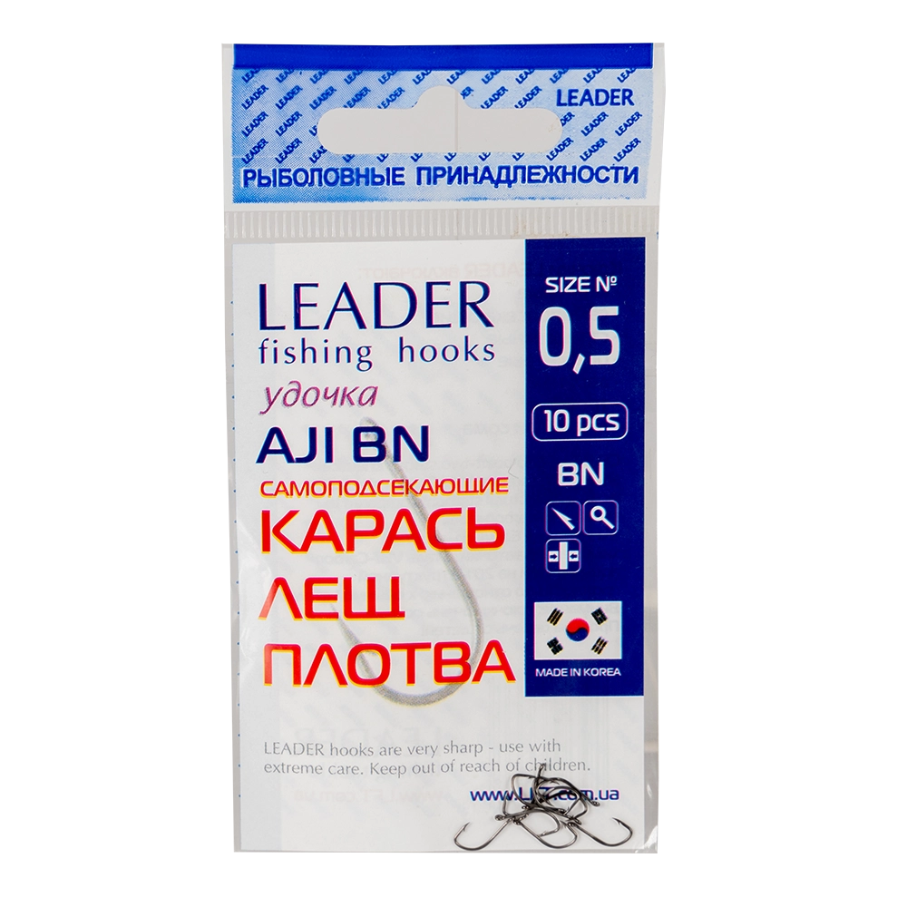 Крючки Leader AJI BN,Самоподсекающие №04