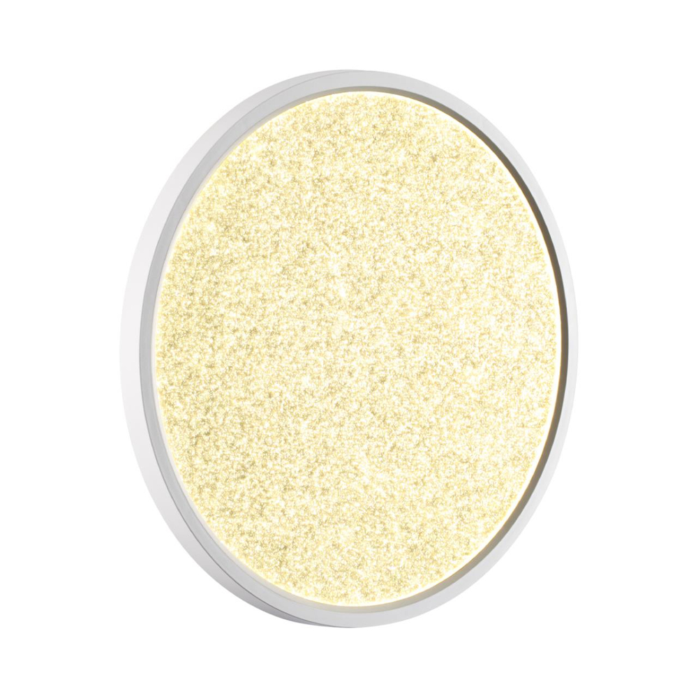 7661/32L MITRA LED SN 555 Светильник пластик/белый LED 32Вт 3000/4000K D400 IP40 OMEGA WHITE