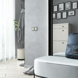 Выключатель проходной двухклавишный Werkel айвори матовый W1122062