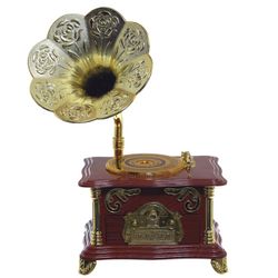 GAEM Изделие декоративное "Граммофон" (музык.), L15,5 W12 H27 см