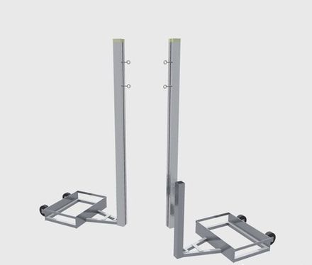 Универсальные мобильные алюминиевые стойки с механической лебедкой