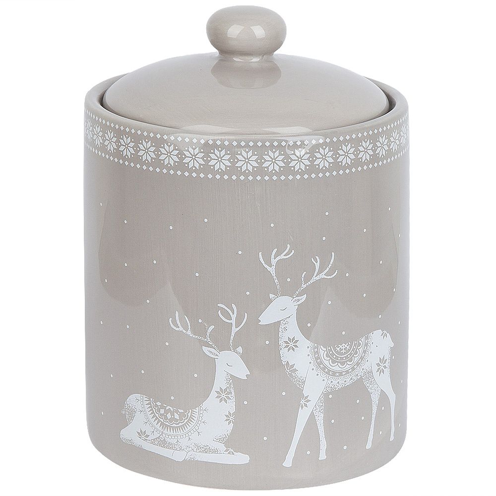 Банка для сыпучих продуктов " " d=14см. h=20см. v=1700мл(керамика) (подарочная упаковка)