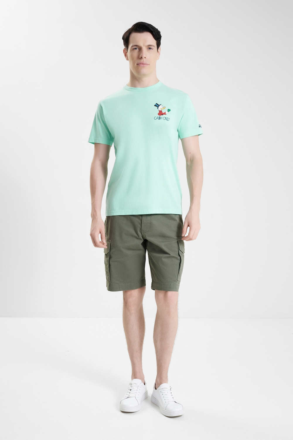 Футболка MC Saint Barth Scrooge only cash мятный