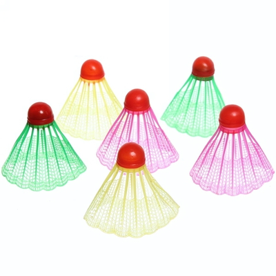 Набор воланов для бадминтона 6шт, цветной