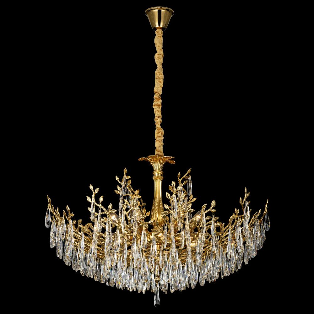 Citilux RITZ CL310122 Люстра хрустальная подвесная Золото