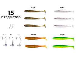 Комплект приманки и оснастки Lucky John WILD ZANDER SET