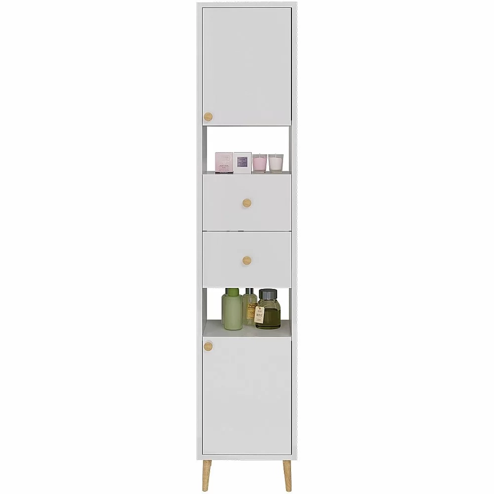 Пенал напольный Dreja LUNO 99.2004 35 белый глянец