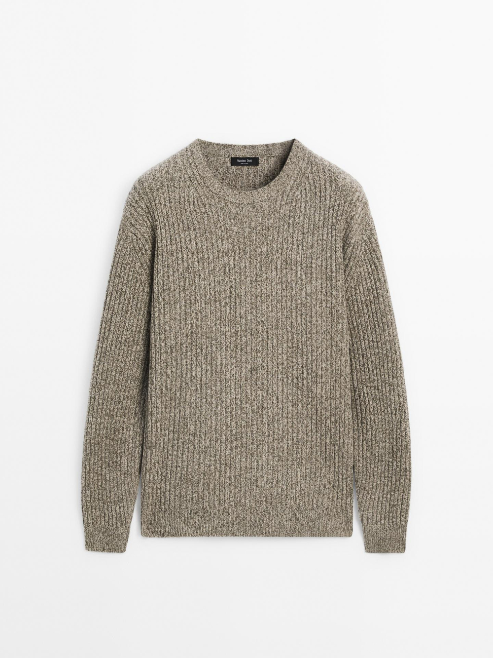 Massimo Dutti Свитер из смесовой шерсти, коричневый