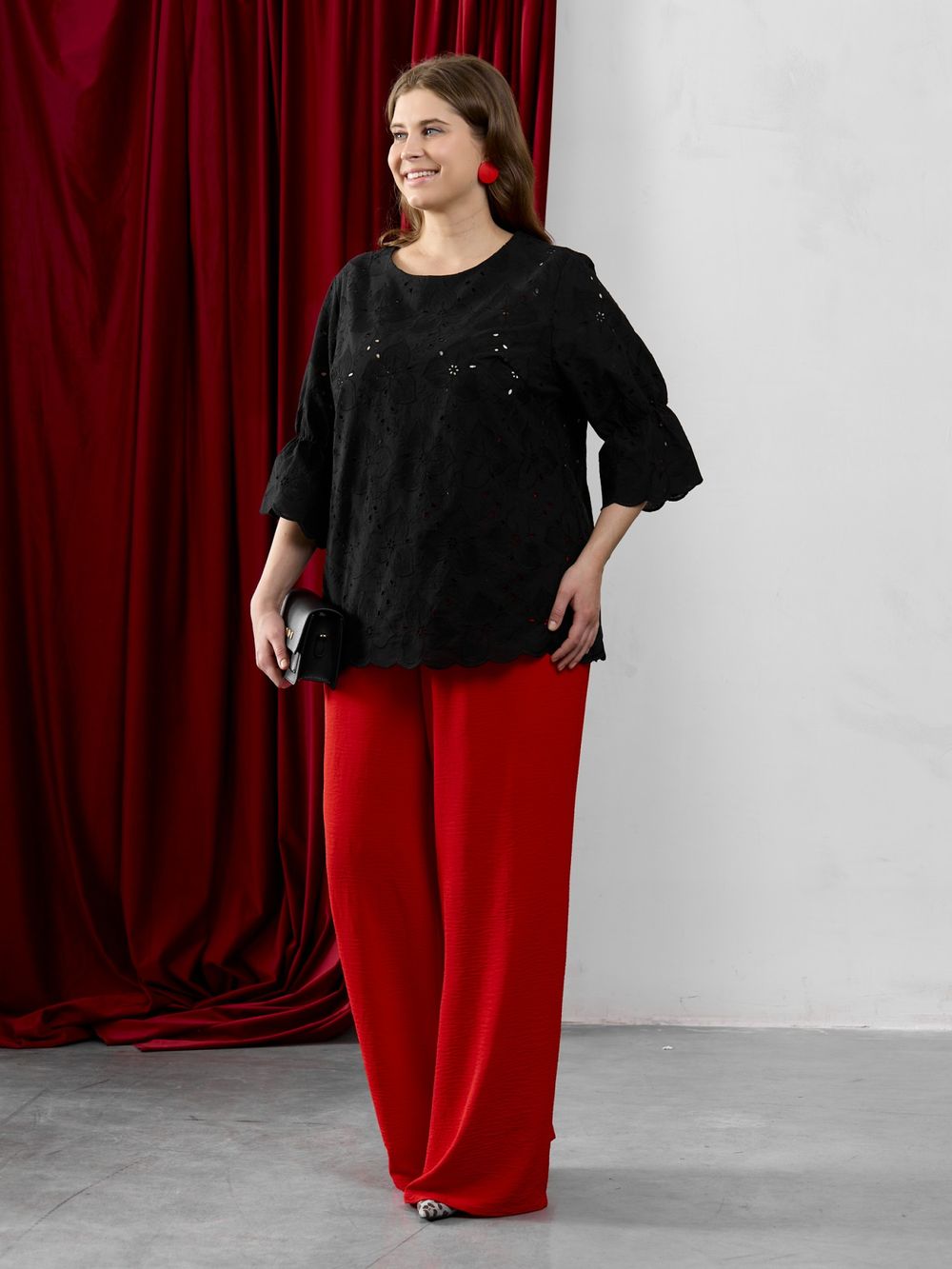 Блузка Милица-1 Виотекс ЧЕРНЫЙ-3