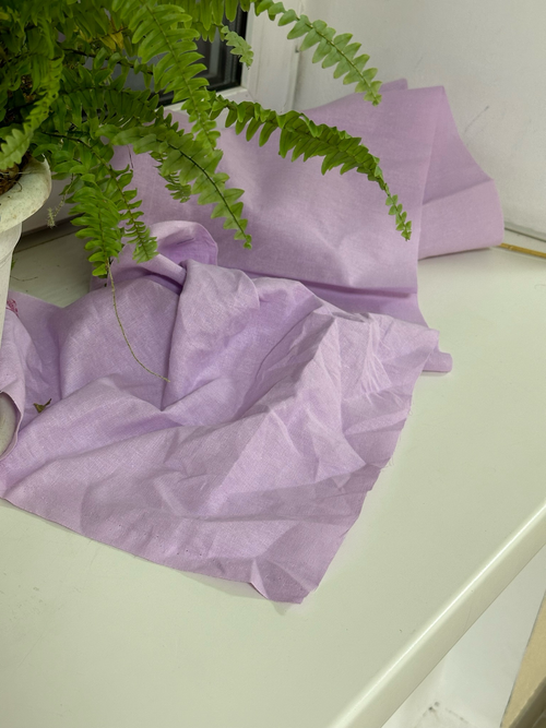 Ткань льняная цвет "Лиловый"