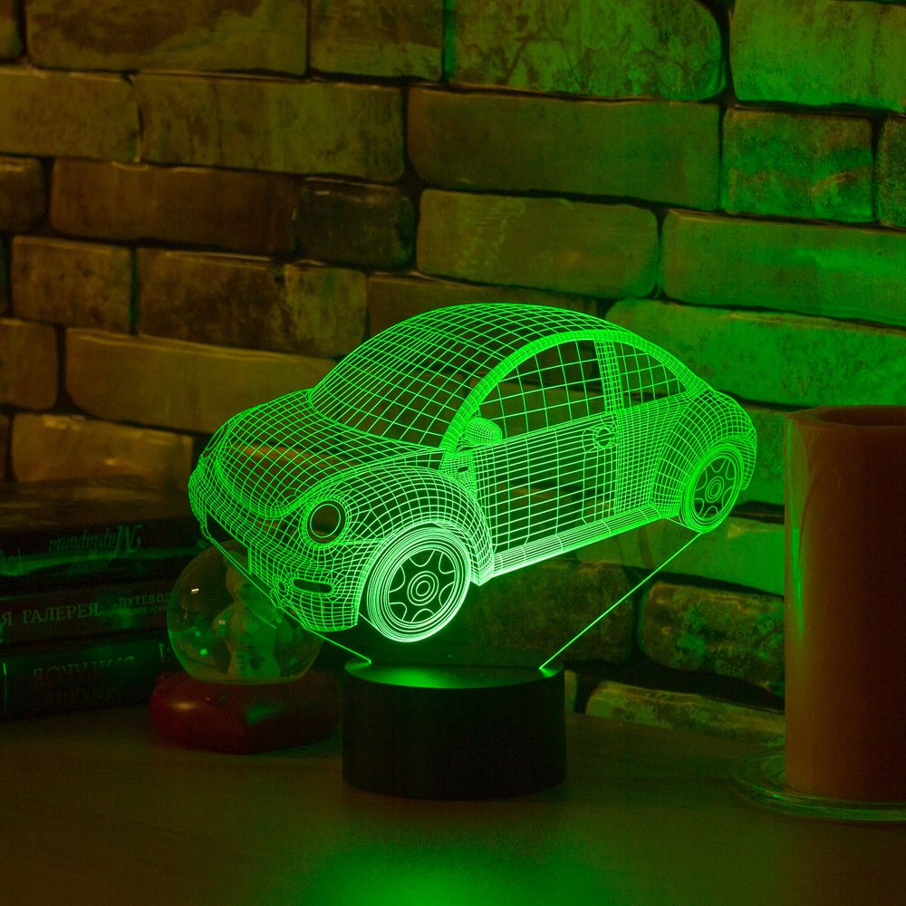 Ночник детский 3D Светильник Volkswagen Beetle 2010
