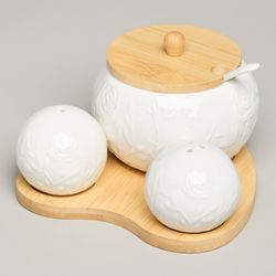 НАБОР ДЛЯ СПЕЦИЙ LEFARD "MEADOW" 3 ПР. НА ДЕР.ПОДСТАВКЕ 15,5*15,5*10 СМ