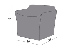 Защитный чехол на кресло Касабланка 88×82×70, цвет серый