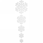 Украшение новогоднее «Снегопад» d-41/30/22/15/11 (набор 5 шт)