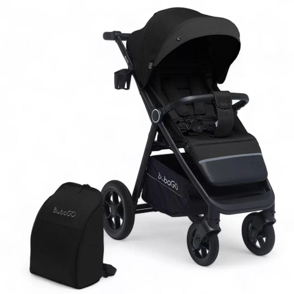Коляска детская прогулочная BubaGo арт. BG 130-4 MODEL BASS color/цвет Black/Черный