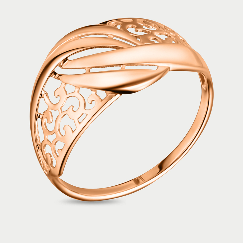Кольцо из розового золота 585 пробы без вставок для женщин (арт. 70132500)