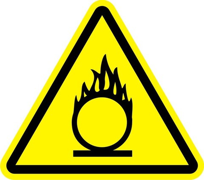 Знак "Пожароопасно, окислитель"