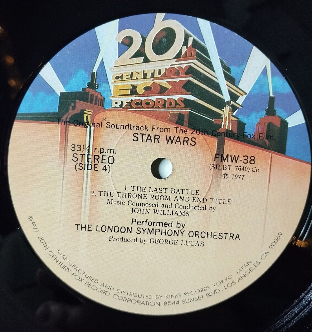 Винтажная виниловая пластинка LP John Williams, The London Symphony Orchestra Star Wars (Japan 1978) (Obi) (Poster)