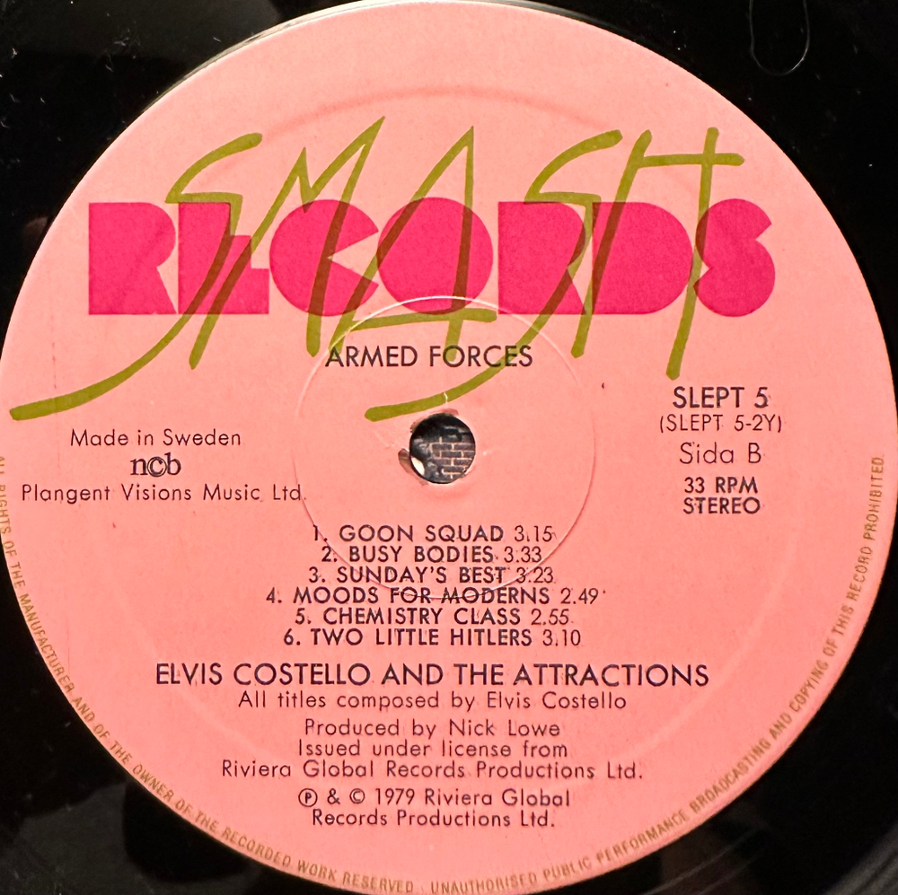 Elvis Costello And The Attractions - Armed Forces (Скандинавия 1979г.)