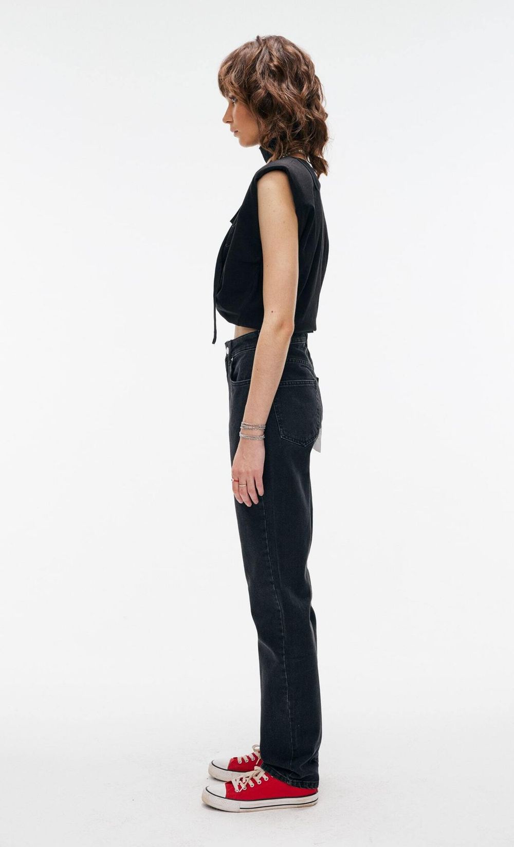 Джинсы Kraizy Stripes Прямые черные