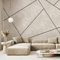 Фотообои лофт бетон геометрия "Геометрия" 420см x 270см флизелин премиум моющиеся, GradientArt GMB420270BE