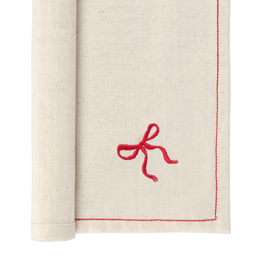 Салфетка сервировочная fancy bows бежевого цвета из коллекции essential, 45х45 см