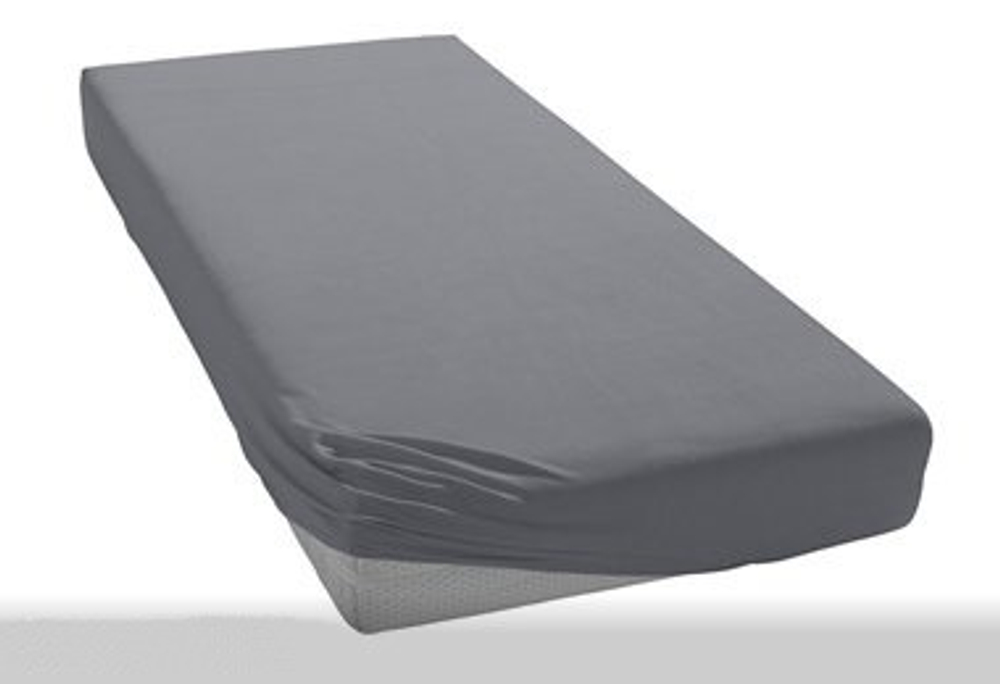 Простыня трикотажная 140-160x200 Elegante 8000 серая