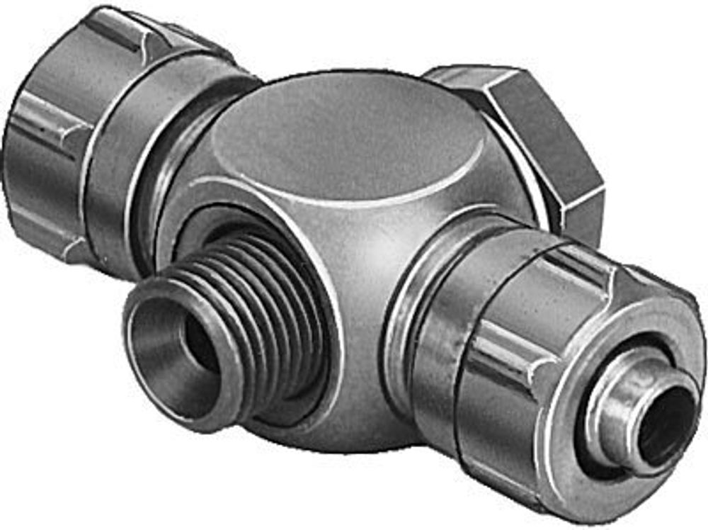 TCK-1/4-PK-4 Тройник с накидной гайкой