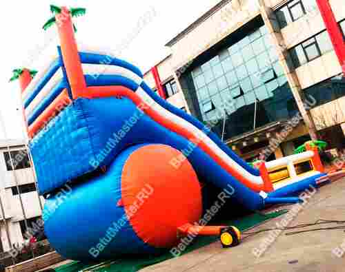 Надувной батут-горка "Супер-волна" 12*5*8 м