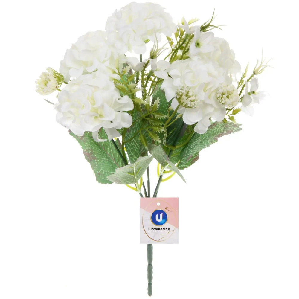 Искусственные цветы «Летнее вдохновение» Гортензия 30см цвет белый