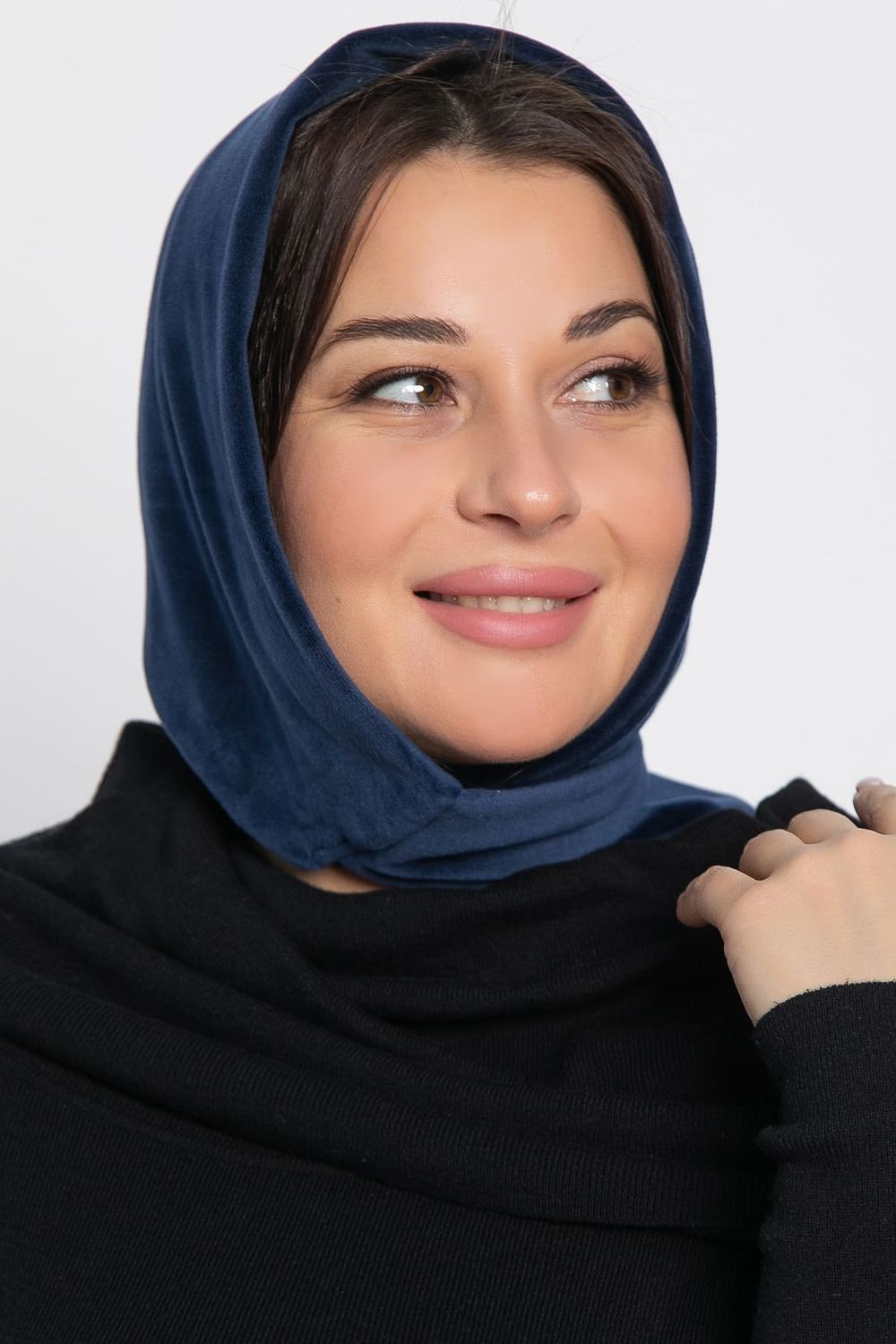 Косынка с завязками Велюр (синяя) КЗВ13-23М LT Collection