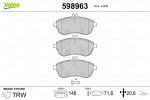 VALEO - 598963-VAL - Brake Pad Set, disc brake
